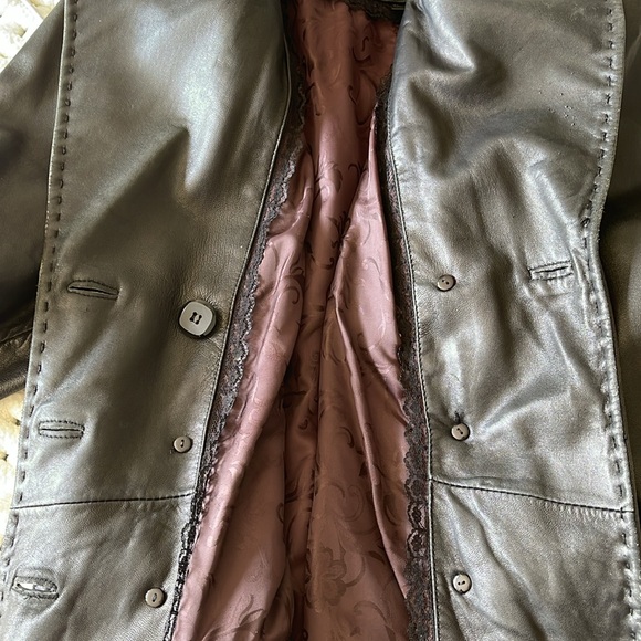 Wilson Vintage,Leather women’s black soft, leather jacket. Belted. Size XL. EUC - Picture 9 of 12